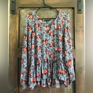 American Eagle Outfitters Floral Blouse Size XL